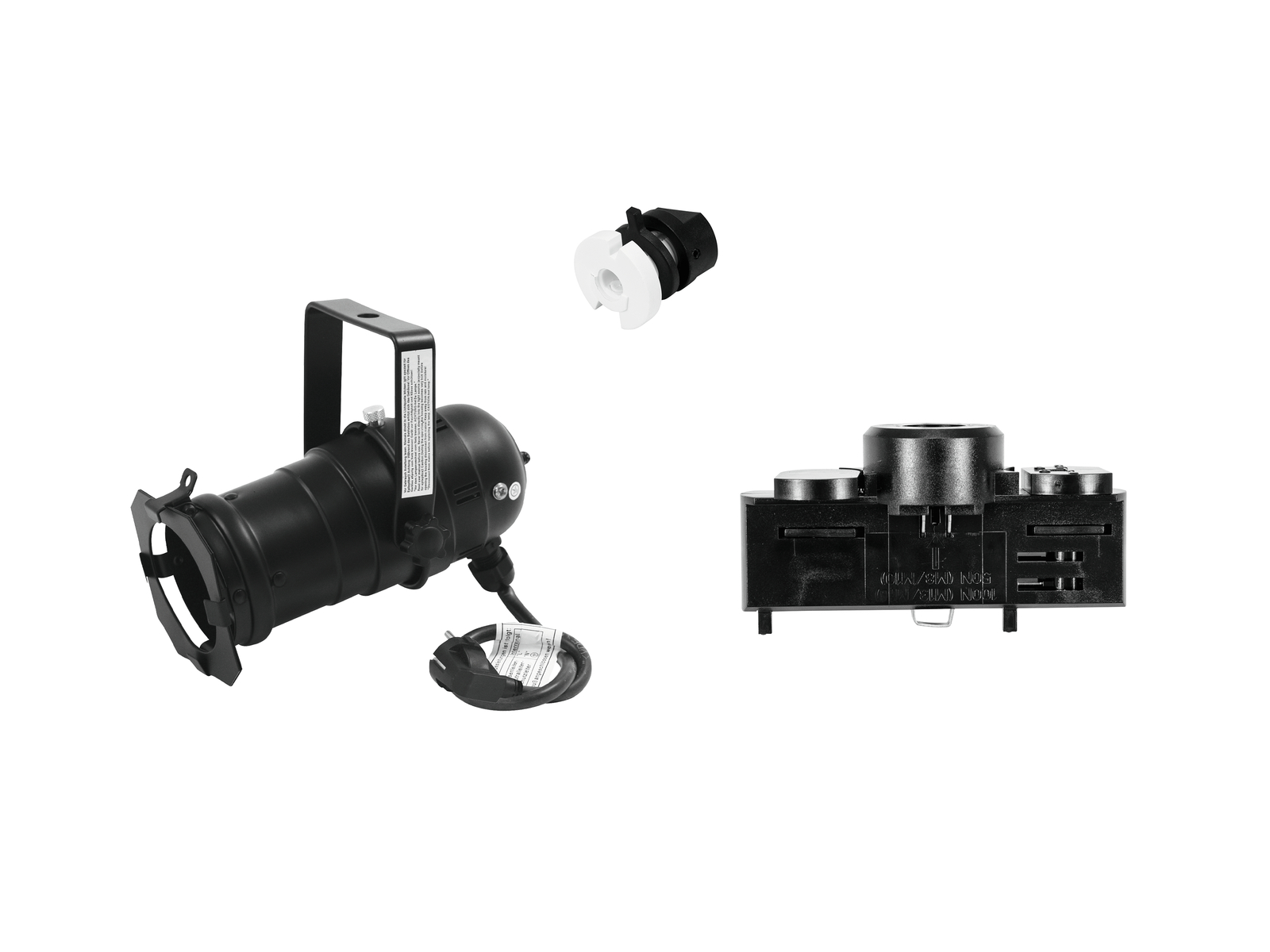 Eurolite Set DIY PAR-20 Spot + Stromschienenadapter, 3-phasig, schwarz