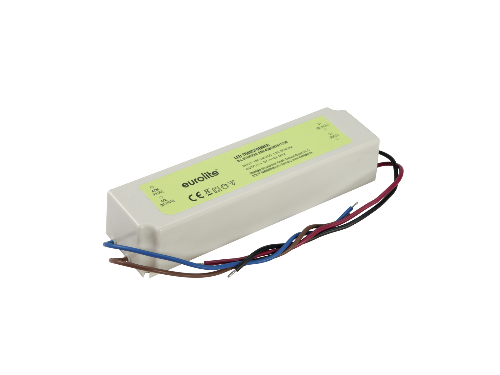 Eurolite Elektronischer LED Trafo, 5V, 12A IP 67