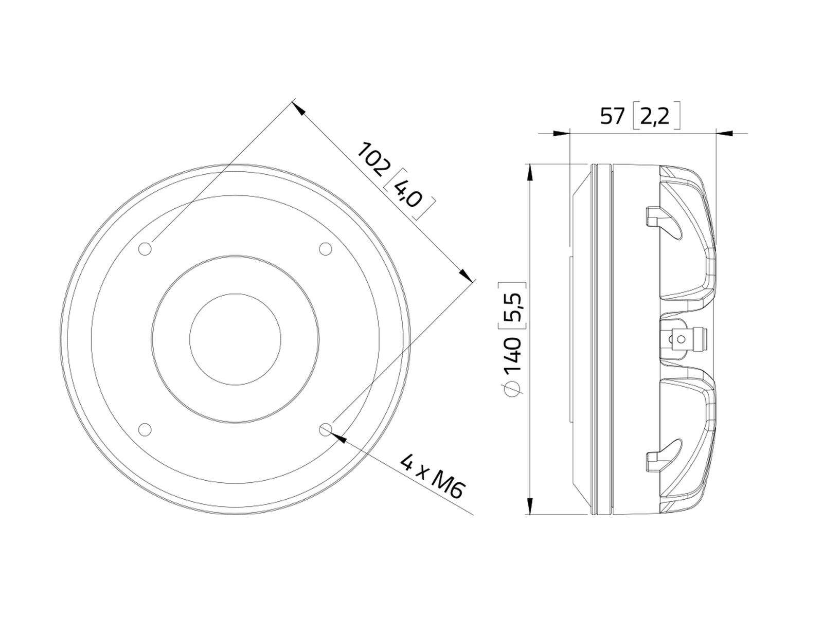 Lavoce DN14,40TK 1,4 Zoll  Kompressionstreiber, Neodym
