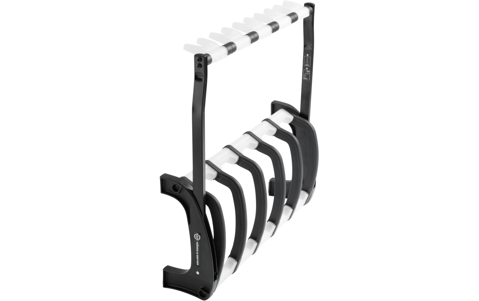 K&M 17525 5-fach E-Gitarrenständer Guardian 5, schwarz mit transluzenten Elementen