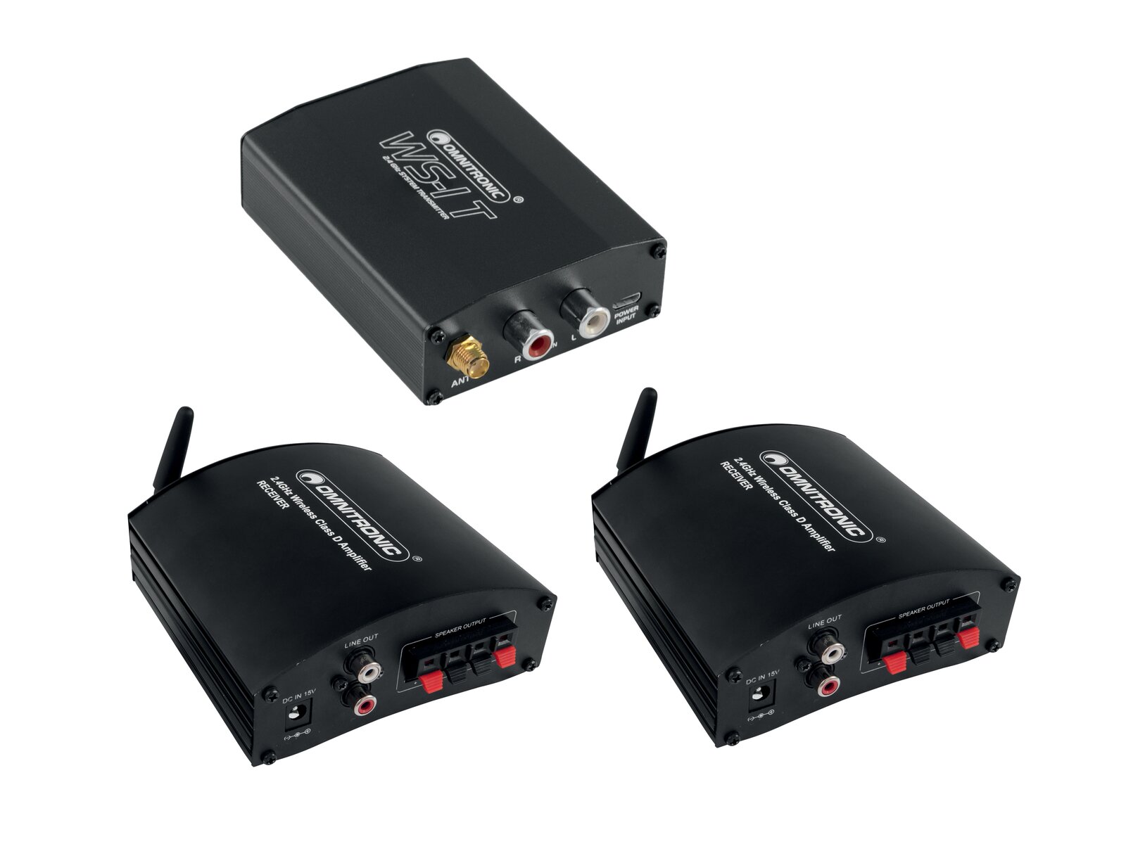 Omnitronic WS-1 2.4GHz Sender + 2x Empfänger, aktiv