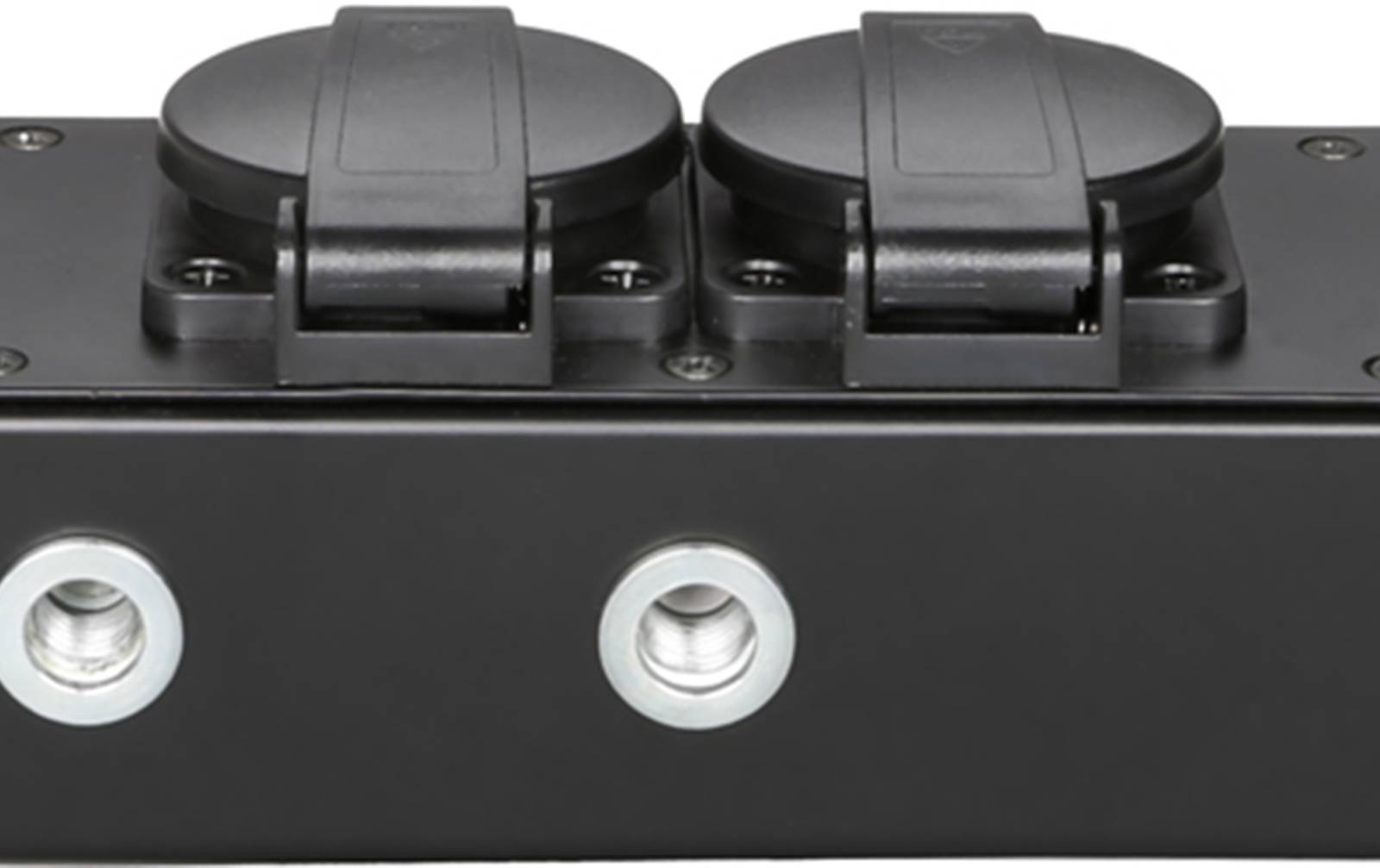 Adam Hall PROPORT 2 T Stromverteiler 2 x IP54 + Schwarz & Gelb Power I/O