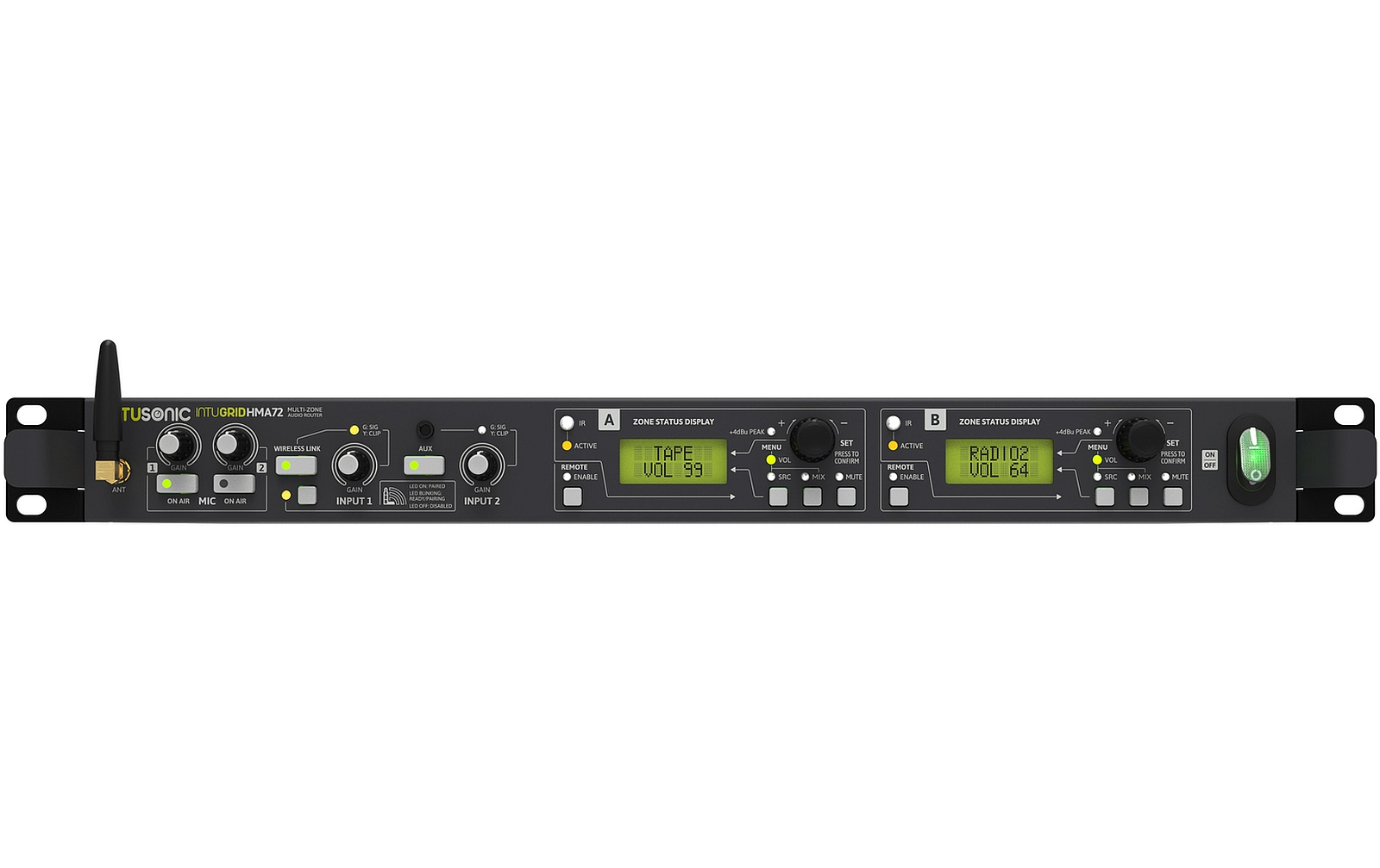 Intusonic HMA72 2-Zonen Audio Router