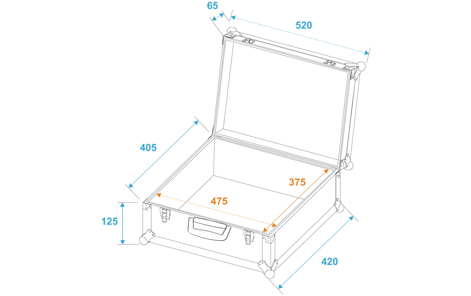 Roadinger Universal-Koffer-Case Pick 52x42x18cm