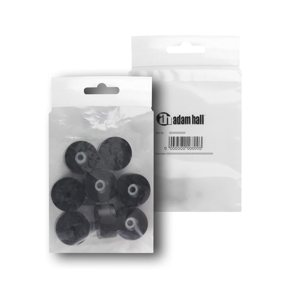 Adam Hall 4909 M8 AH - 8er Set Gummifuß 38 x 20 mm im Beutel