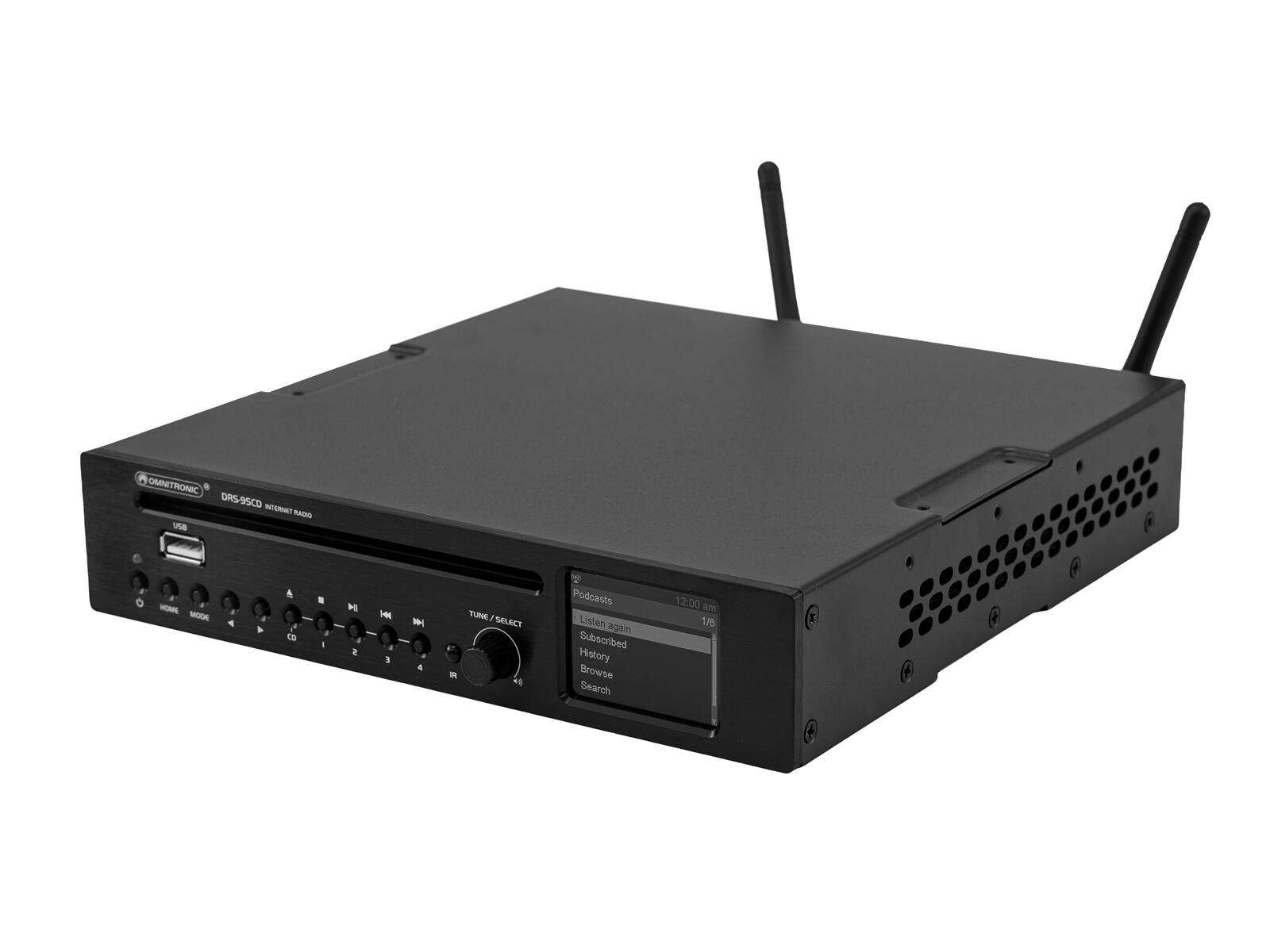 Omnitronic DRS-95CD Internetradio mit DAB+, Bluetooth und CD-Player