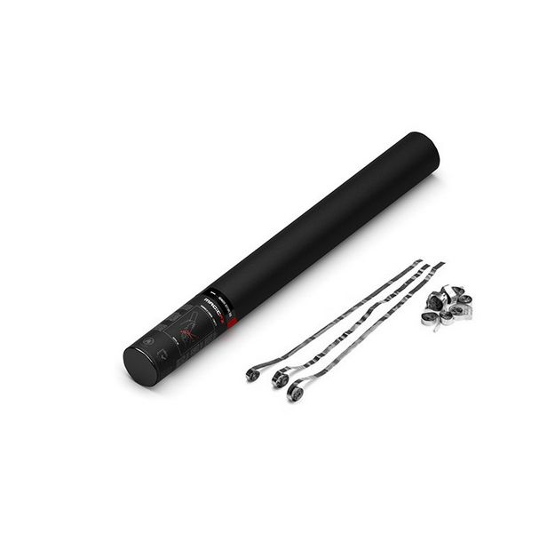 Magic FX Handheld Luftschlangen Kanone 50cm Silber Metallic