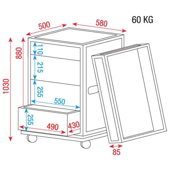 Showgear Drawner Case 16HE