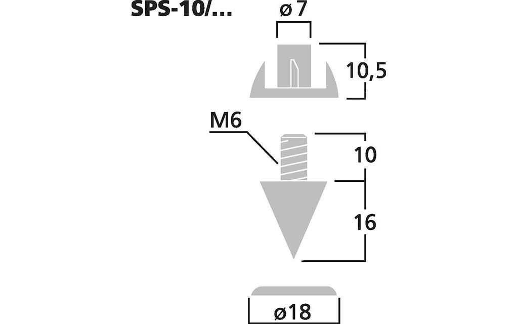Monacor SPS-10/SC Lautsprecher-Spikes