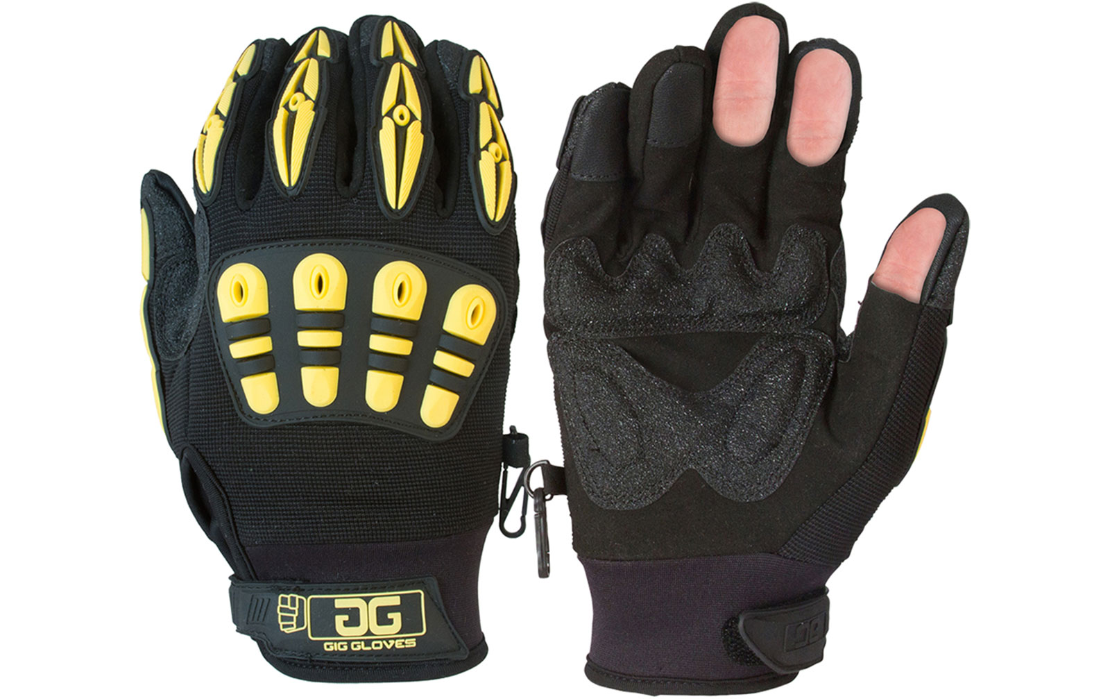 Gig Gear Original Gloves, Paar, schwarz/gelb, L