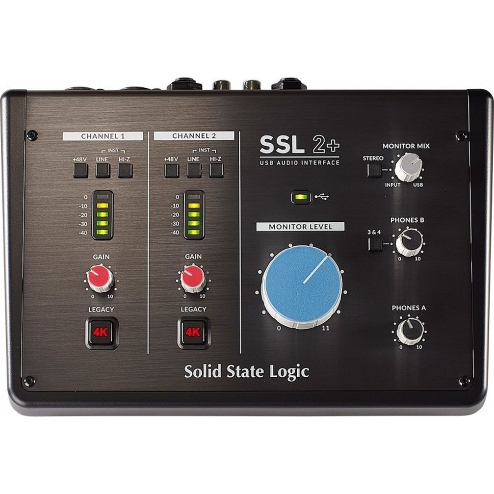 SSL 2+ 2-Kanal USB-C Audio-Interface mit 4 Ausgängen