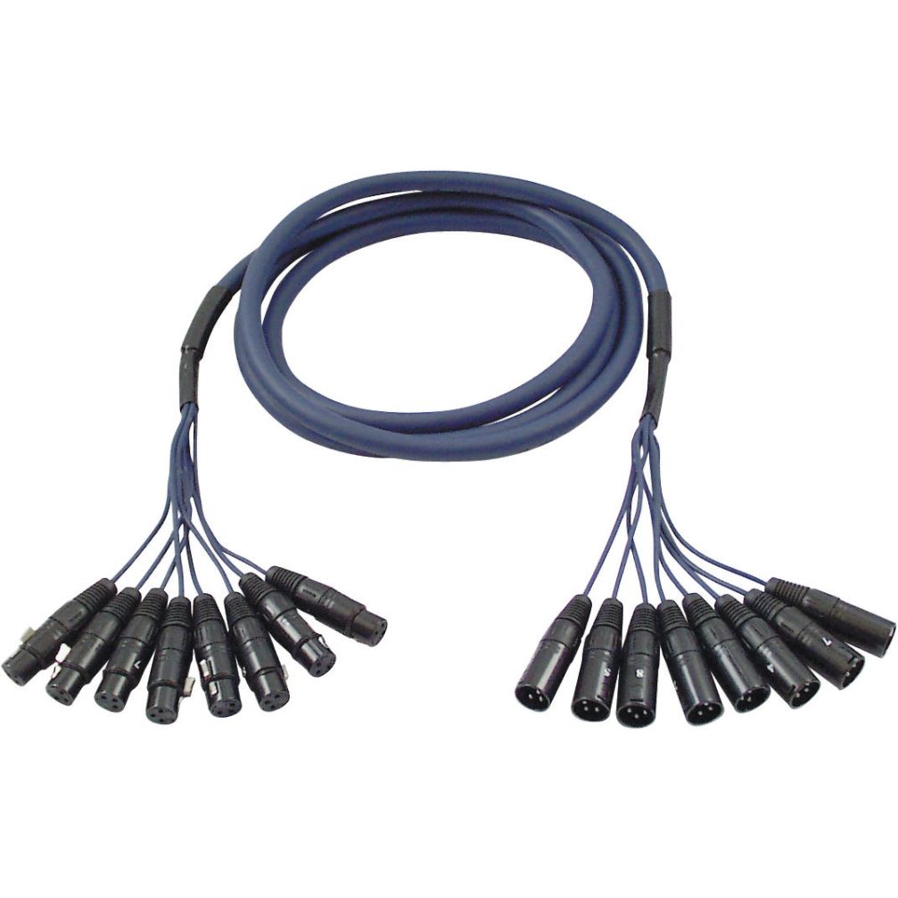 DAP FL60300 Studiosnake  8 Way XLR Male to XLR Female 3m