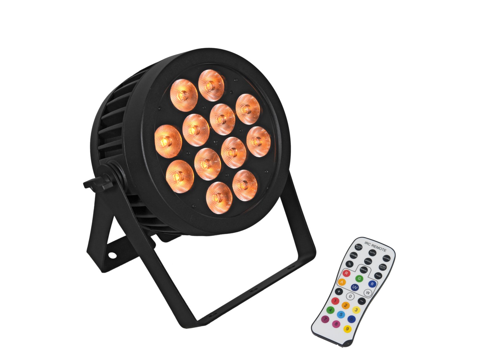 Eurolite Set LED IP PAR 12x9W QCL Spot + 2x Diffusorscheibe (15x60° und 40°)