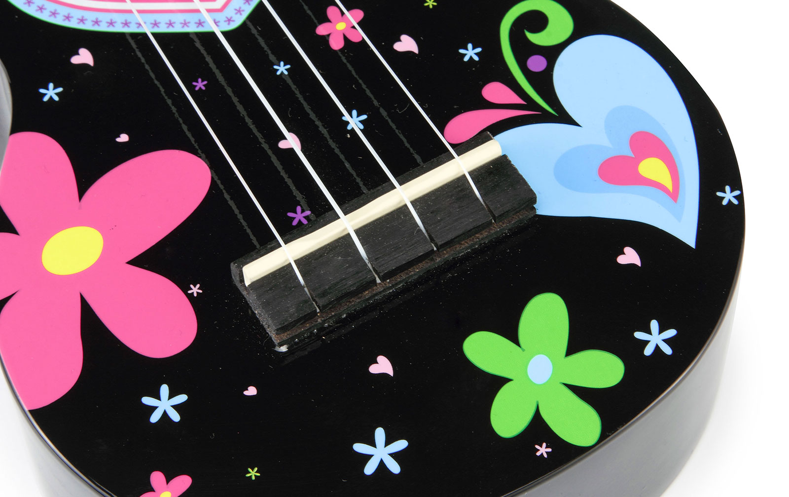 Mahalo Art Ukulele Heart (Black)