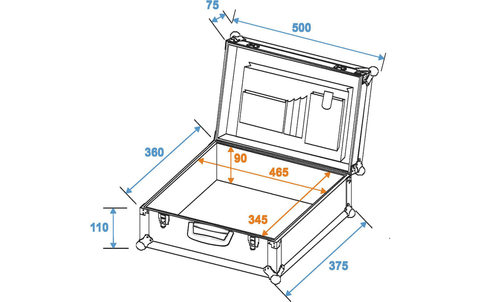Roadinger Universal-Koffer-Case BU-1, schwarz