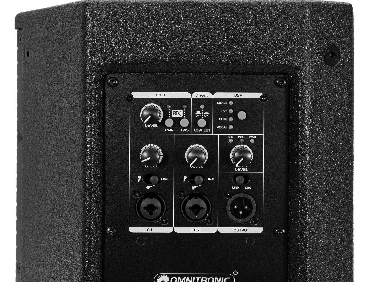 Omnitronic PAS-215A MK4 2-Wege-Top, aktiv, DSP, BT