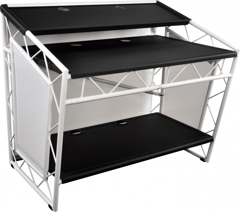 LiteConsole XPRS white, mobiler DJ-Tisch