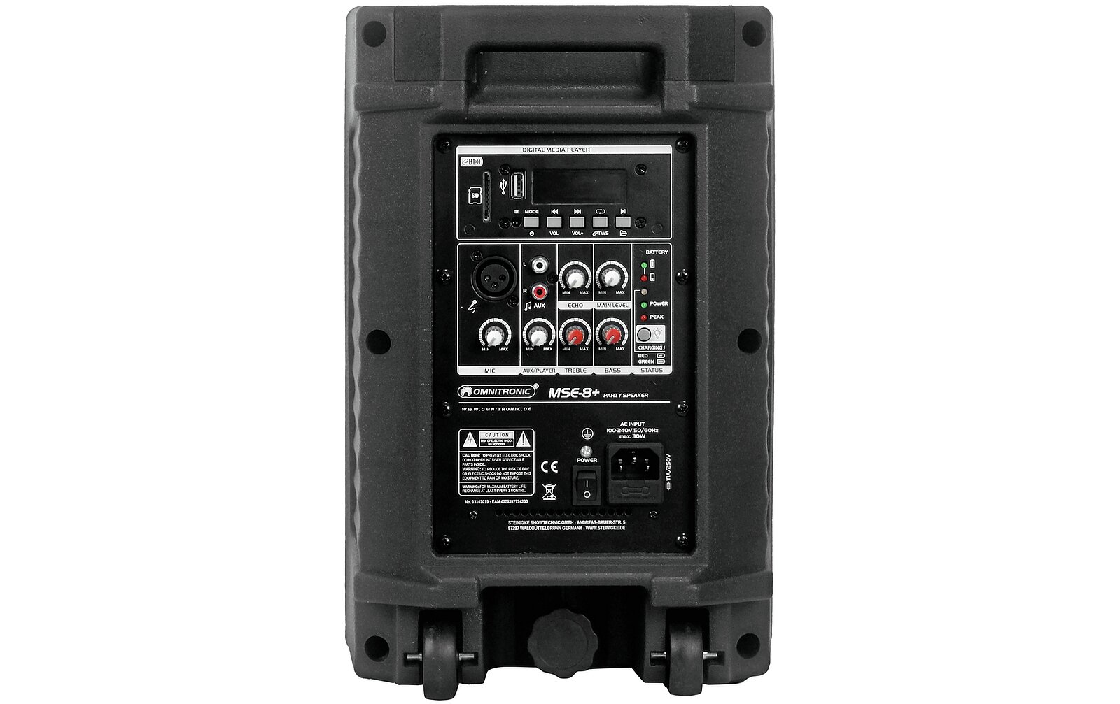Omnitronic MSE-8+ Akku Partylautsprecher mit LED-Effekten