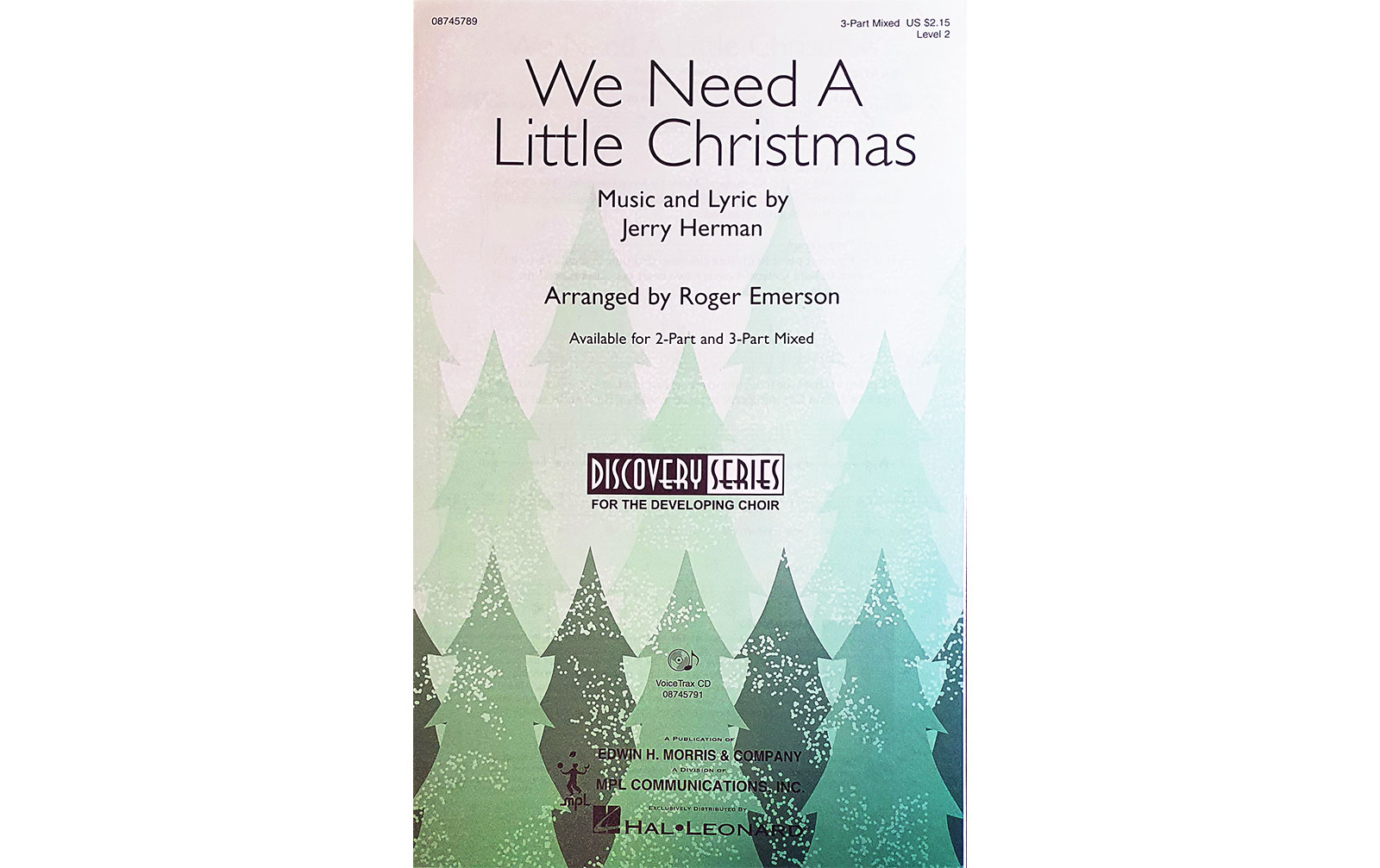 We Need A Little Christmas (from Mame), Jerry Herman, SAB + accompaniment, Chorpartitur, Sprache: English(UK)