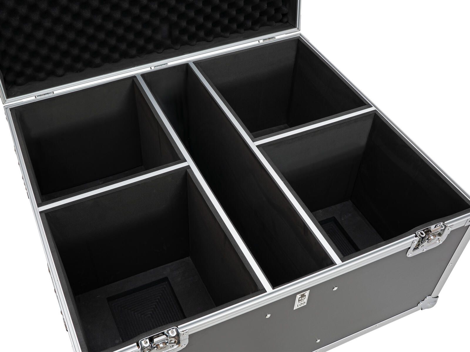 Roadinger Flightcase 4x THA-100F MK3 mit Rollen