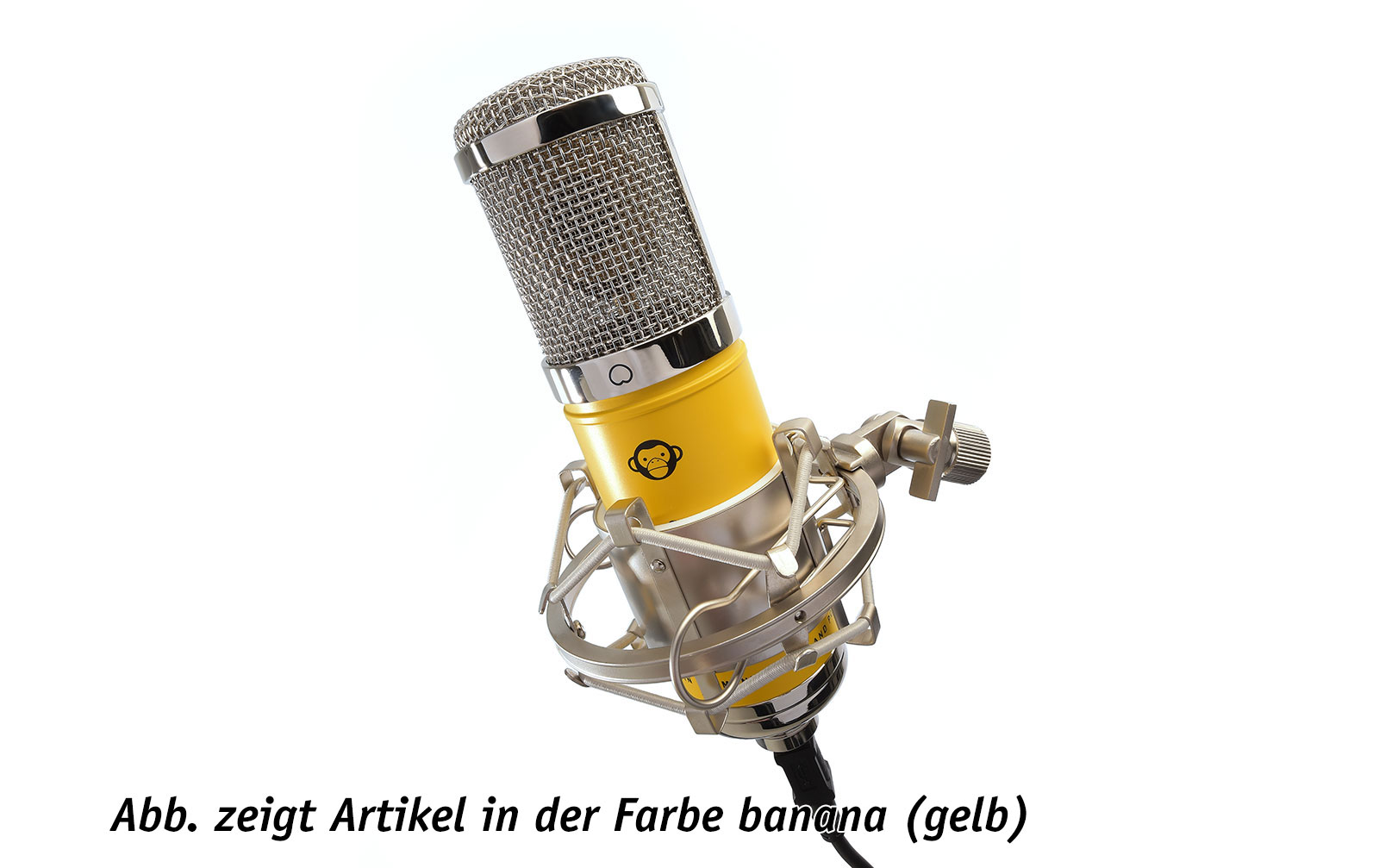 Monkey Banana Hapa USB Mikrofon weiß inkl. gratis Monkey Pop Popschutz