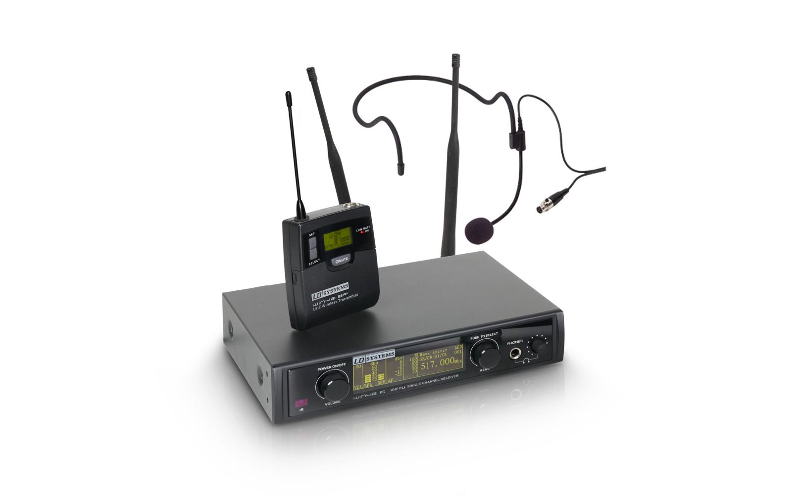 LD Systems WIN 42 BPH B 5 - Funkmikrofon System mit Belt Pack und Headset