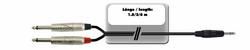 Omnitronic Adapterkabel 3,5 Klinke/2xKlinke 3m, schwarz