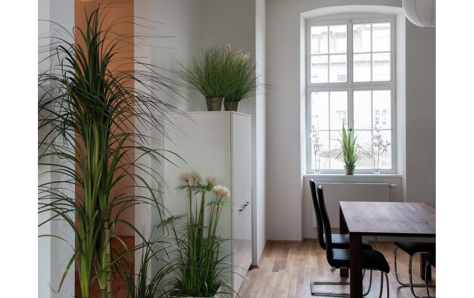 Europalms Yuccabusch, schmale Blätter, 80cm, Kunststoffpflanze