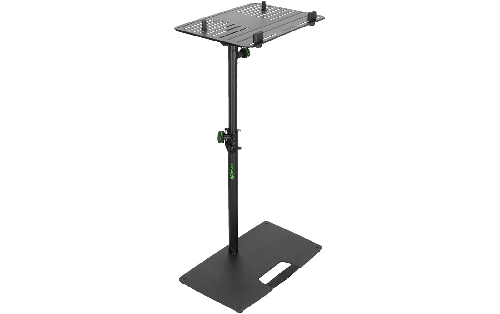 Gravity LTS T 02 B - Universal Laptop-Ständer mit verstellbaren Haltepins und Stahlfuß, Schwarz