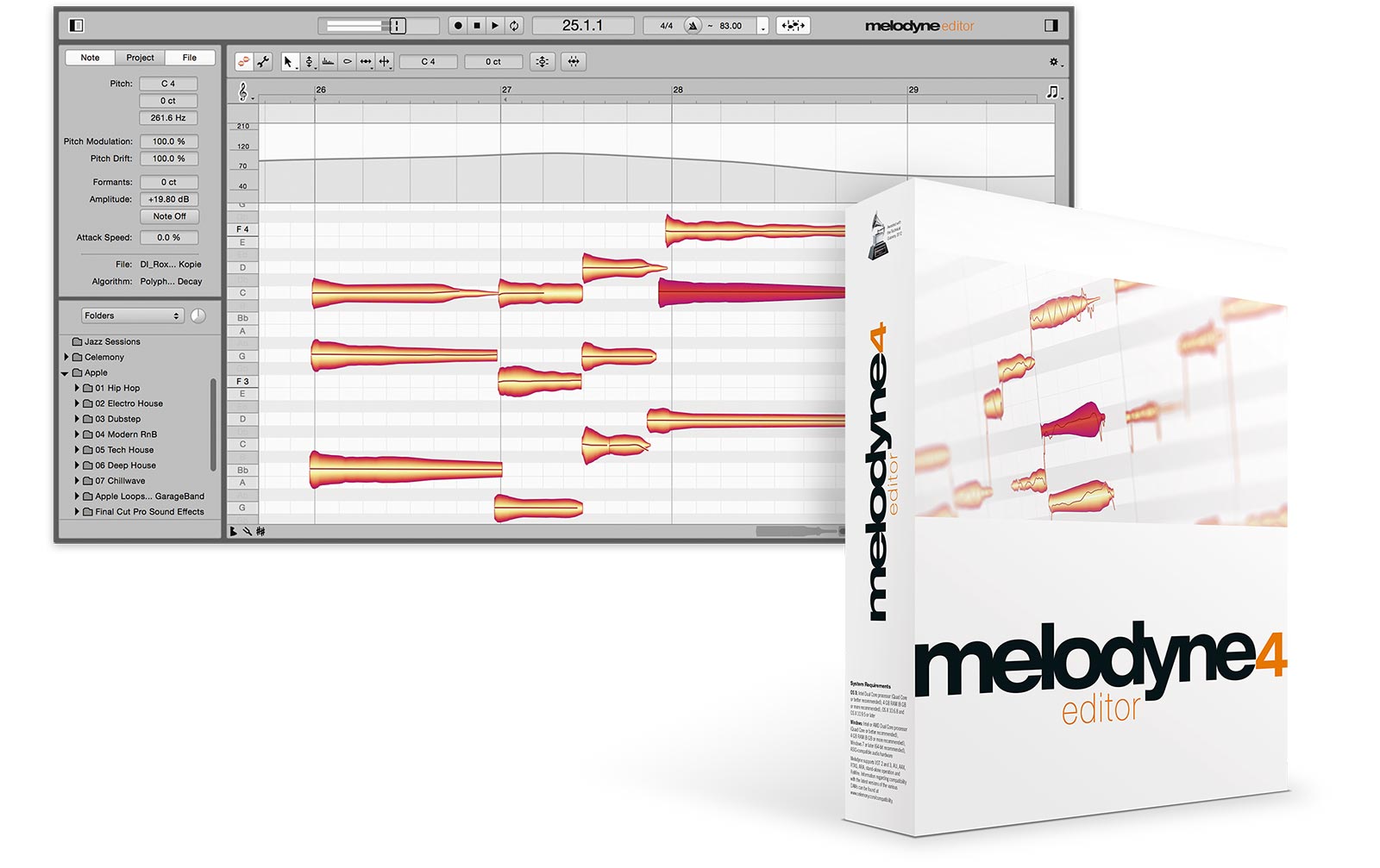 Celemony Melodyne 4 editor - Zusätzliche Aktivierung