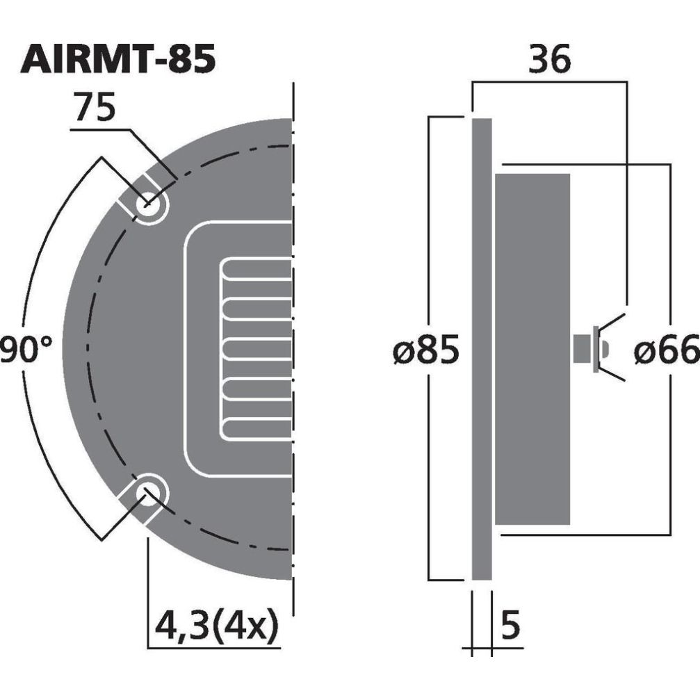 Monacor AIRMT-85 Hifi Bändchenhochtöner