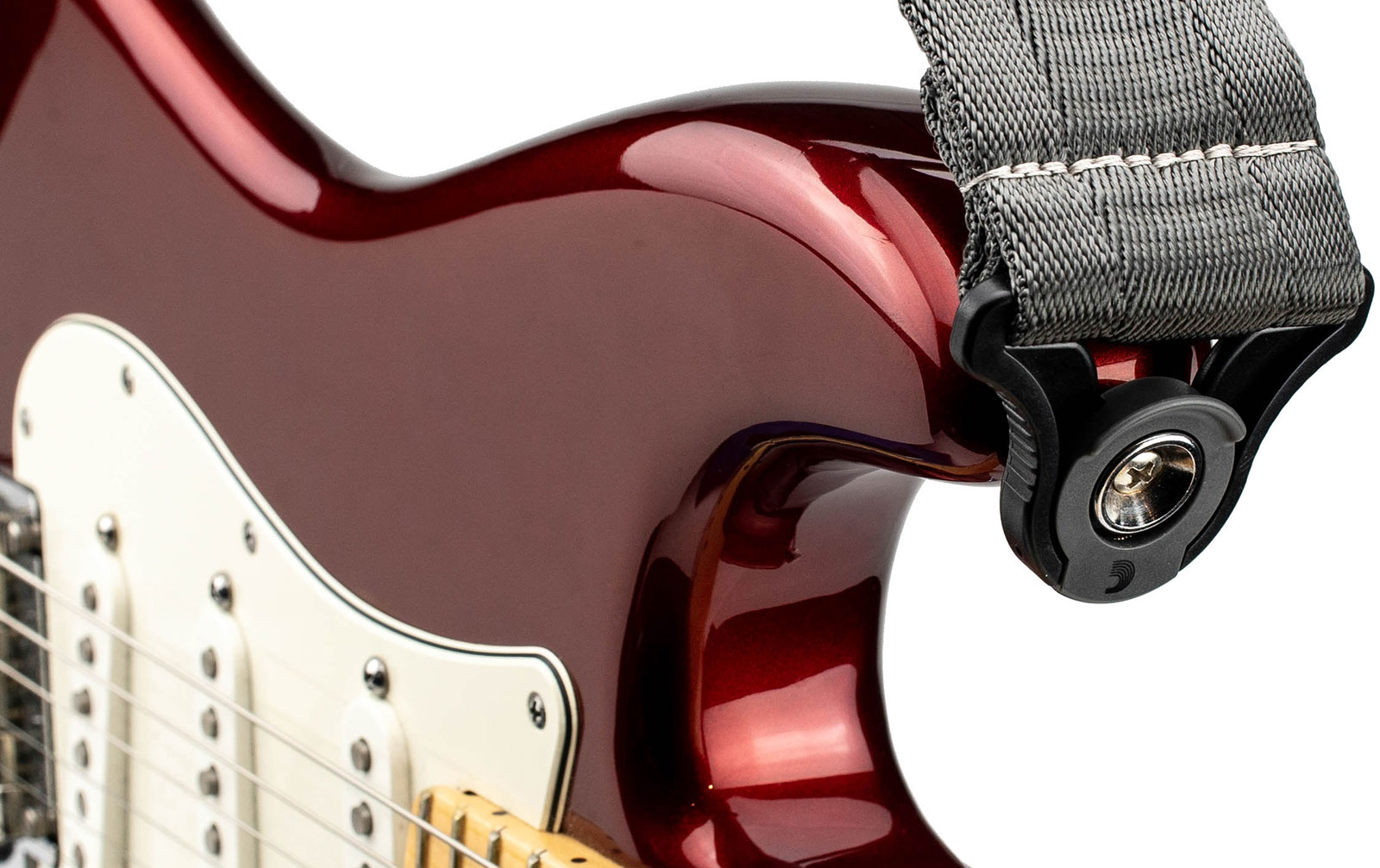D'Addario Auto Lock-Gitarrengurt - Metal Grey