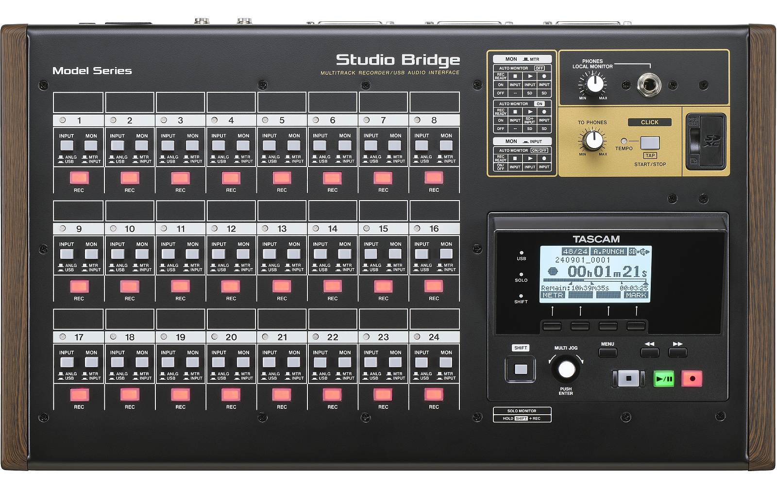 Tascam Studio Bridge - 24-Spur Recorder und Audiointerface