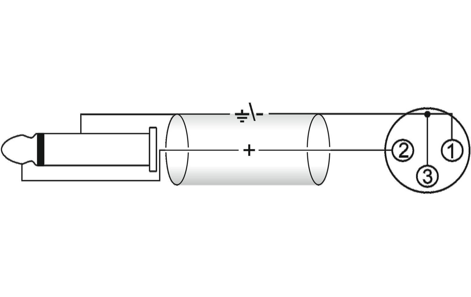 Omnitronic Adapterkabel XLR (F) / Klinke mono 2m schwarz