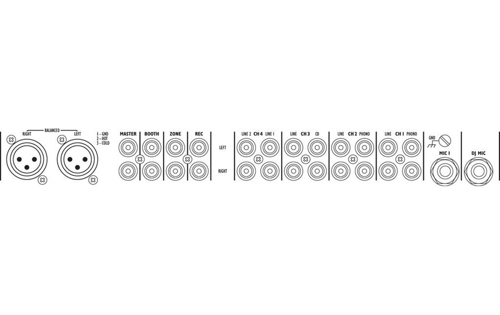 IMG Stageline MPX-44/SW Stereo-Mischpult