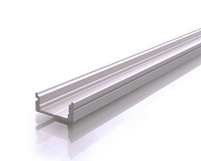 Reprofil, AU-01-10 flaches U-Profil für 10 - 11,3 mm LED, Silber-matt, eloxiert, Länge: 2000 mm