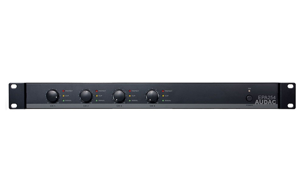 Audac EPA 254 4-Kanal-Endstufe, Class-D, 4 x 250 W - mit Frequenzweiche