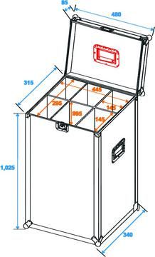 Roadinger Flightcase 6x Mikrofonständer