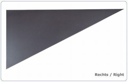 nivtec Systempodest, Dreieck, 150 cm x 100 cm, rechts, Standard-Multiplex