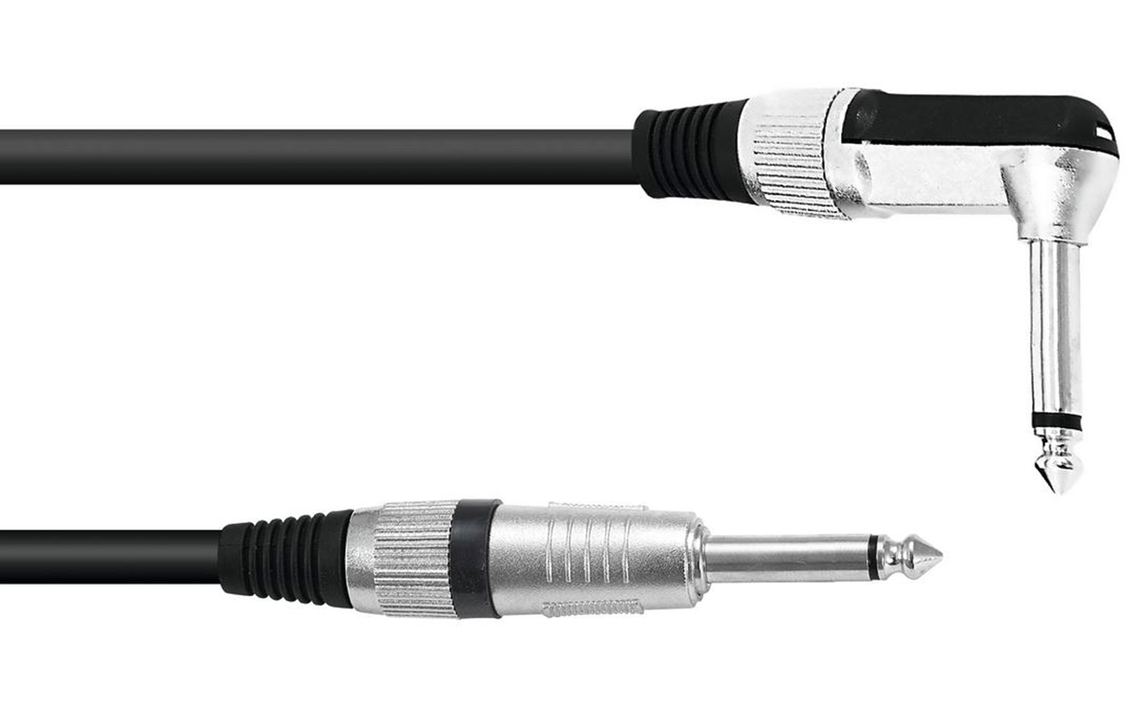 Omnitronic Klinkenkabel 6,3 mono 1x 90° 5m, schwarz