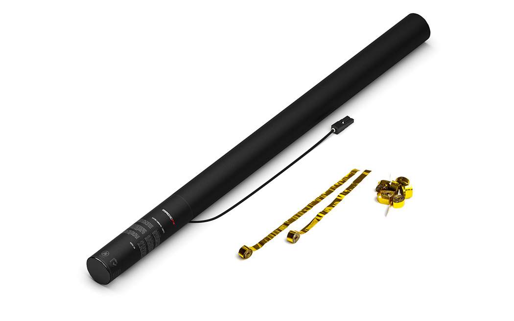 Magic FX Elektrische Luftschlangen Kanone Pro 80cm Gold Metallic
