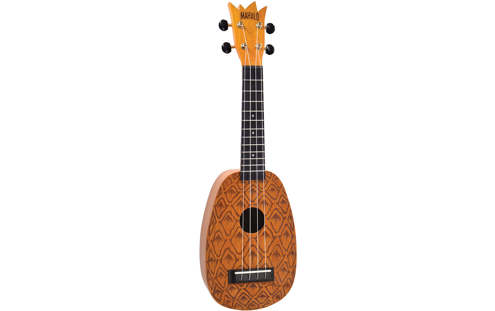 Mahalo Laser Engraved Ukulele Pineapple