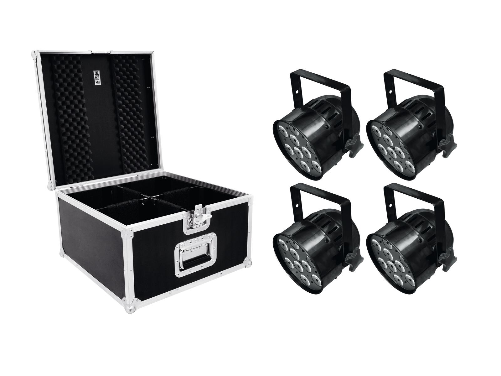 Eurolite Set 4x LED PAR-56 HCL Short sw + PRO Case