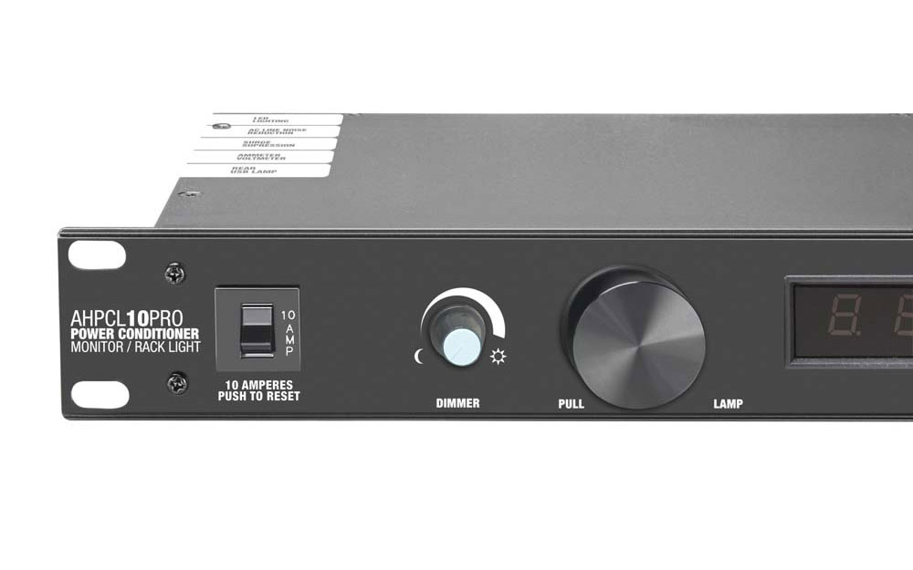 Adam Hall PCL 10 PRO Power Conditioner mit Volt- und Amperemeter, Display und Rack-Beleuchtung