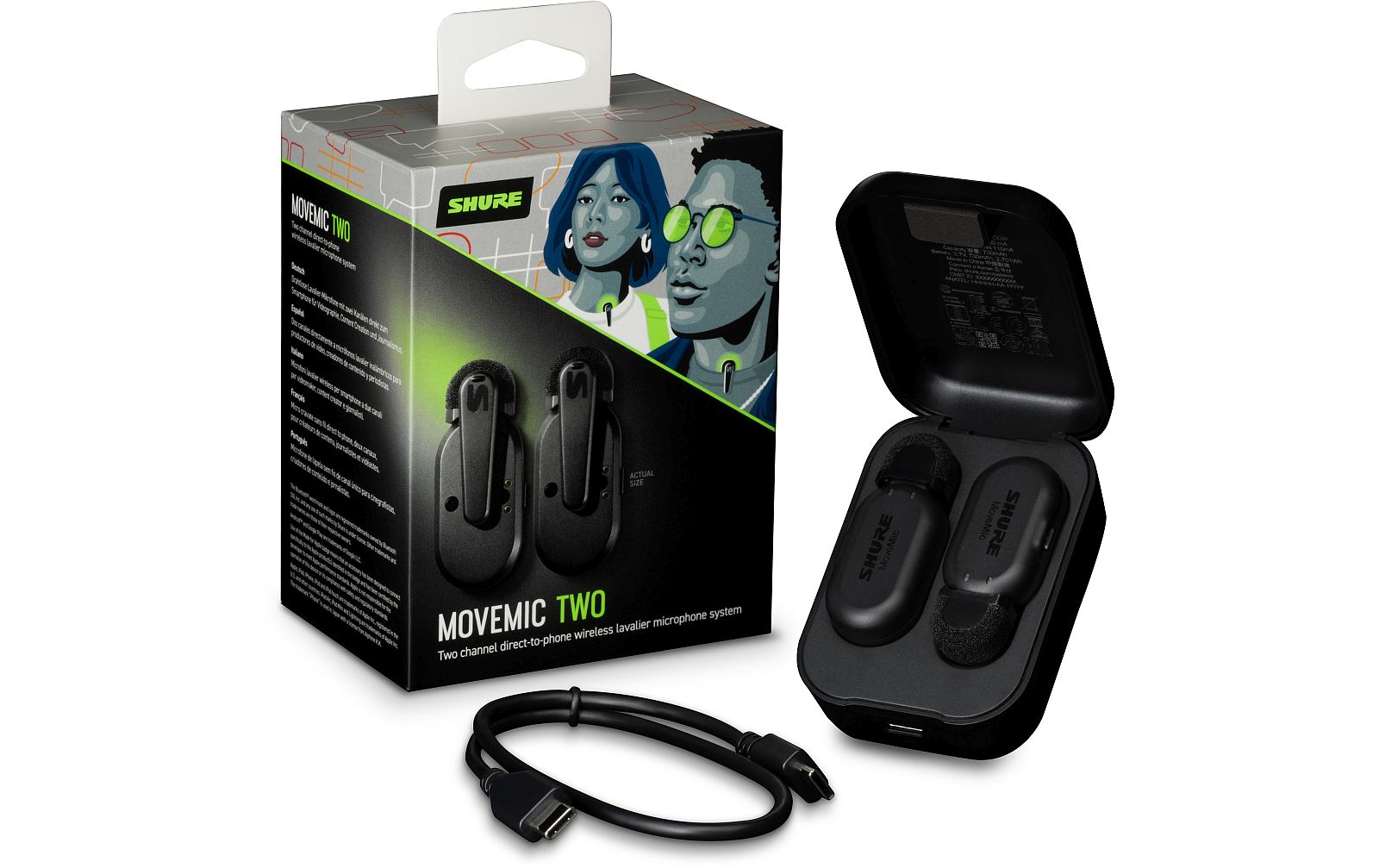 Shure MoveMic Two Set mit zwei Funk-Ansteckmikrofonen