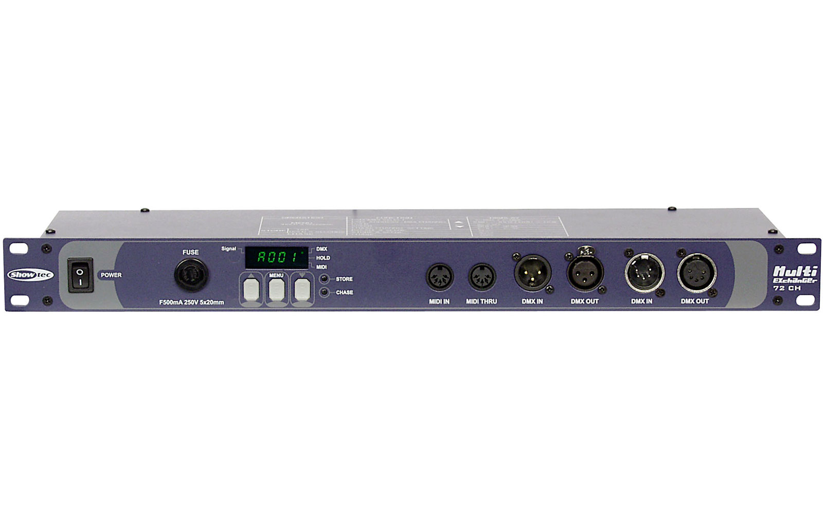 Showtec Multi Exchanger 72 Ch.Demultiplexer DMX/Analog 3 und 5 Pin XLR