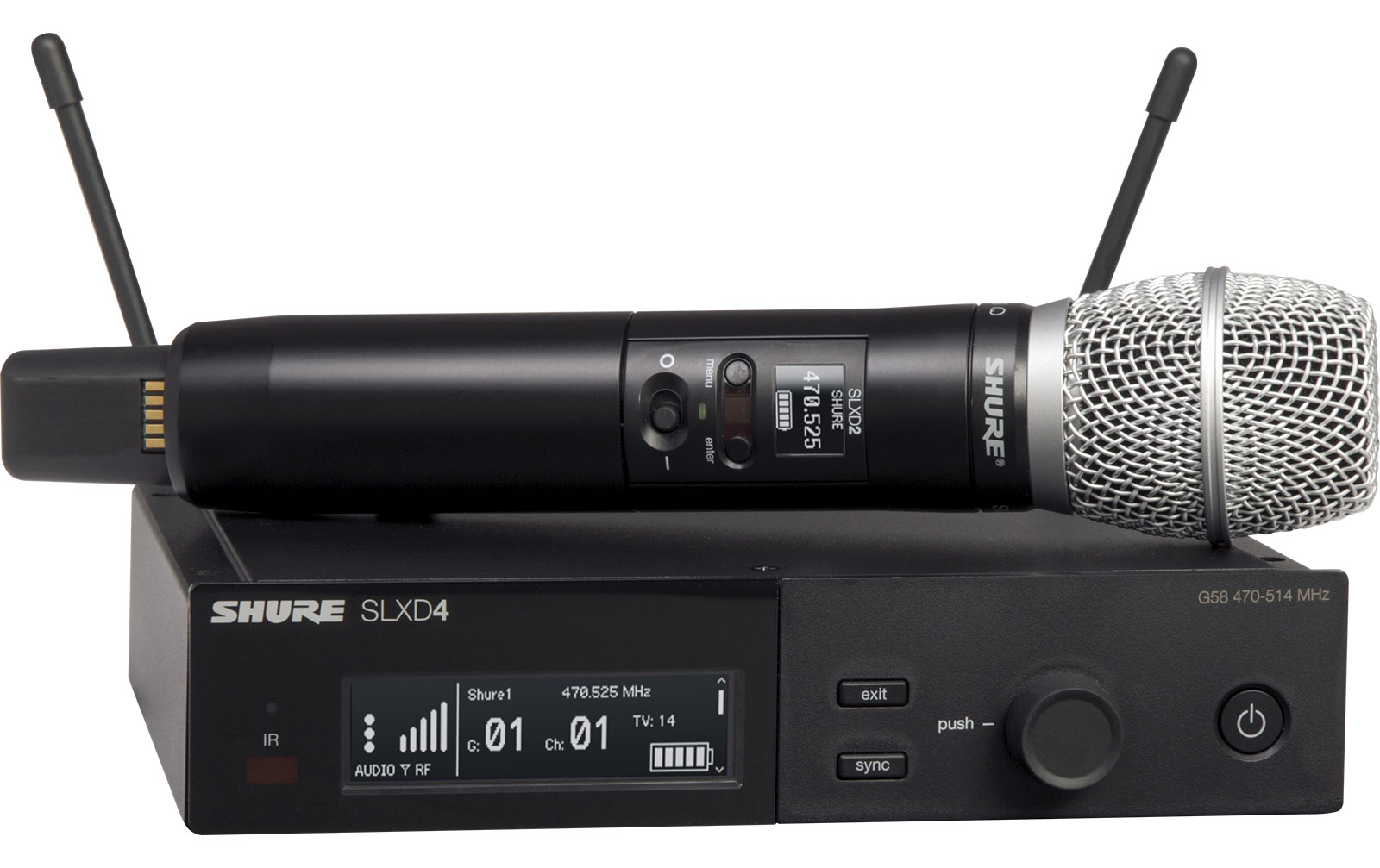Shure SLXD24/SM86 SLX-D Handsendersystem SM86 562-606 MHz (SLXD24E/SM86-J53)