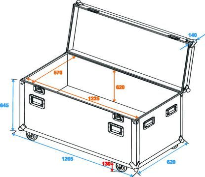 Roadinger Universal-Tour-Case Profi mit Rollen 120cm