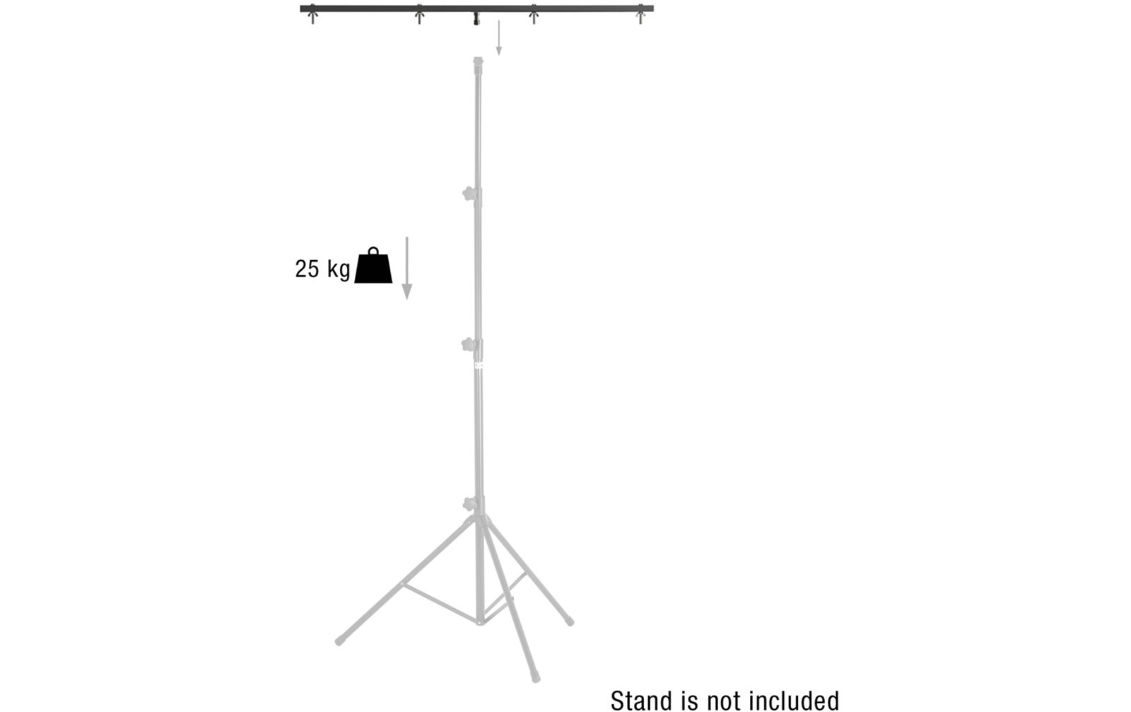 Adam Hall SLS 6 CB Querträger mit 17 mm TV-Zapfen für Lichtstative