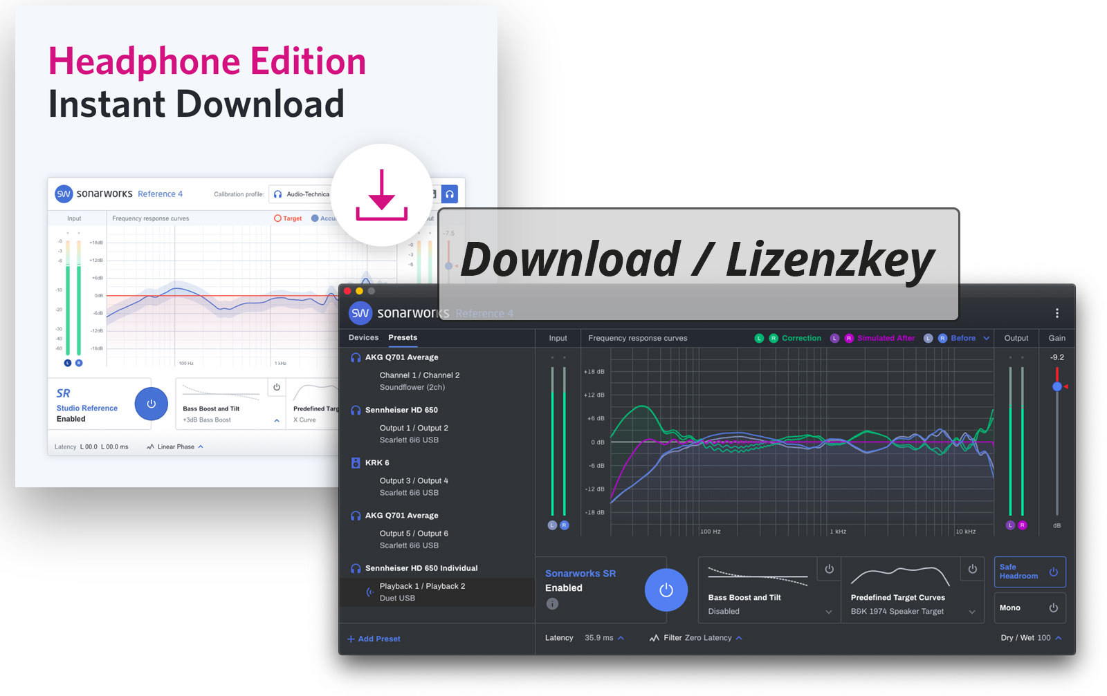 Sonarworks Reference 4 Headphone edition - Download/Lizenzkey